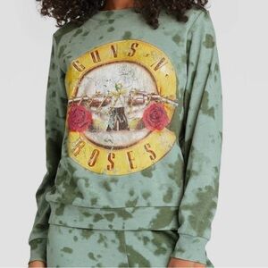 Guns N' Roses Green Tie Dye Crewneck Sweatshirt